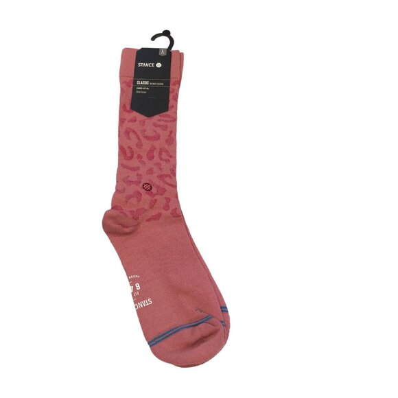 Stance STAY WEIRD Men's Large 9-12 Pink Mauve Spotted Crew Socks - Picture 1 of 4